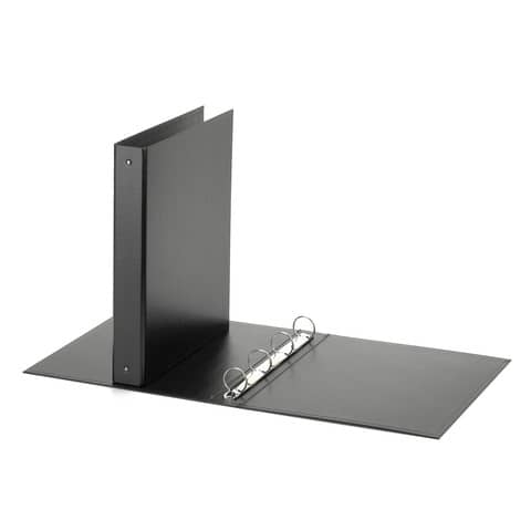 Raccoglitore Europa - 22 x 30 cm - 4 anelli tondi 30 mm - dorso 4 cm - nero - Favorit