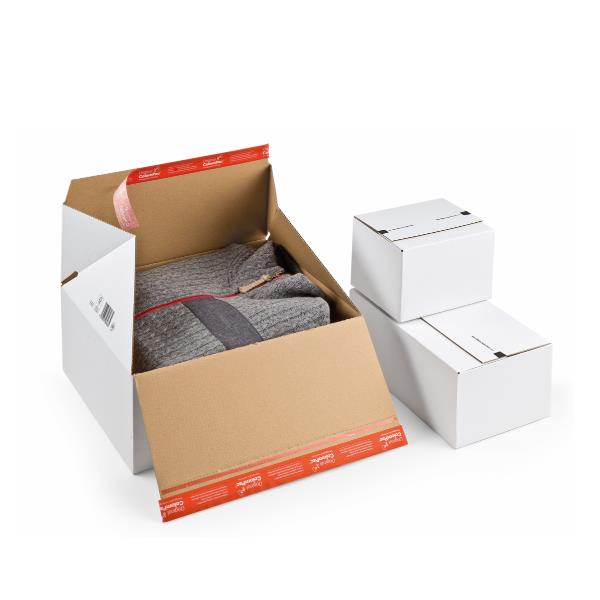 Scatola e-commerce - per spedizioni - 38,9 x 32,4 x 32 cm - cartone - bianco - ColomPac