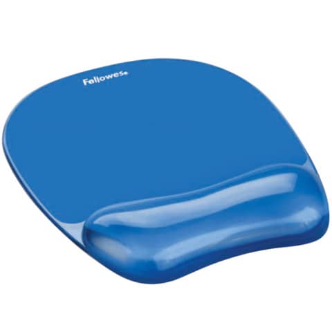 Mousepad con poggiapolsi in gel - blu trasparente - Fellowes