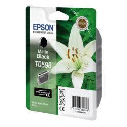 Epson T0598 - 13 ml - nero opaco - originale - blister con radiofrequenza / allarme acustico - cartuccia d'inchiostro - per Stylus Photo R2400