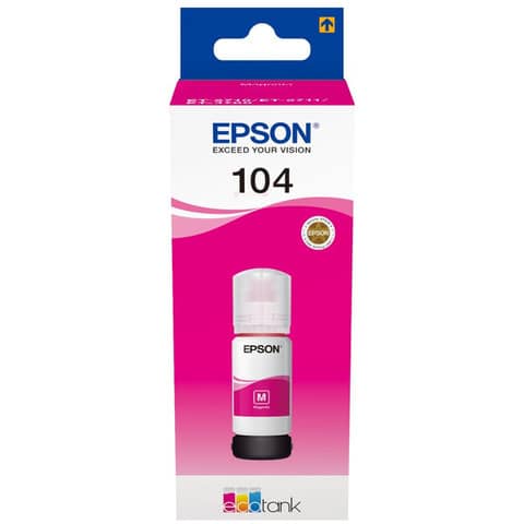 Epson EcoTank 104 - 65 ml - magenta - originale - serbatoio inchiostro - per EcoTank ET-1810, 2715, 2721, 2810, 2811, 2812, 2814, 2815, 2820, 2821, 2825, 2826, 4800