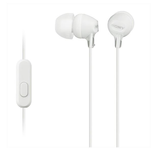 Sony MDR-EX15AP - EX Series - auricolari con microfono - in-ear - cablato - jack 3,5 mm - bianco