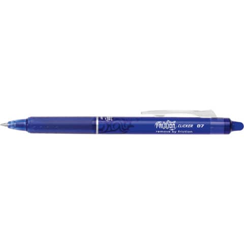 Pilot FriXion Ball Clicker - Penna a sfera - non permanente - blu - inchiostro in gel sensibile al calore - 0.7 mm - medio - retrattile - con gomma