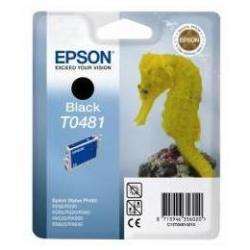 Epson T0481 - 13 ml - nero - originale - blister con radiofrequenza / allarme acustico - cartuccia d'inchiostro - per Stylus DX3800; Stylus Photo R200, R220, R300, R320, R340, RX500, RX600, RX620, RX640