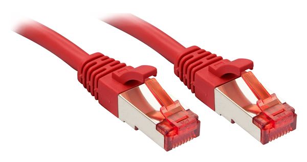 Lindy - Cavo patch - RJ-45 (M) a RJ-45 (M) - 5 m - SFTP, PiMF - CAT 6 - antiaggrovigliamento - rosso