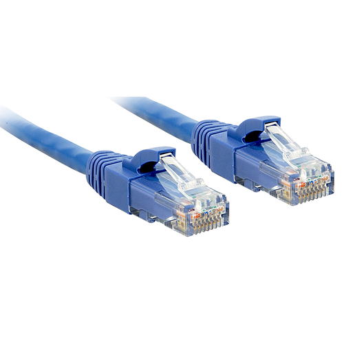 Lindy - Cavo patch - RJ-45 (M) a RJ-45 (M) - 1 m - UTP - CAT 6 - stampato, antiaggrovigliamento, bloccato - blu