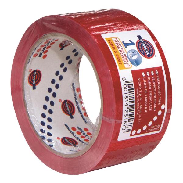 Eurocel PP 36 NN - Nastro da imballaggio - 50 mm x 66 m - rosso