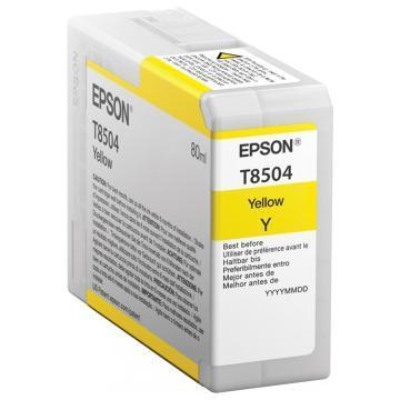 Epson T8504 - 80 ml - giallo - originale - cartuccia d'inchiostro - per SureColor P800, P800 Designer Edition, SC-P800