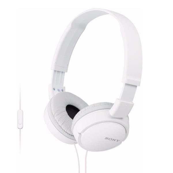 Sony MDR-ZX110AP - Cuffie con microfono - dimensione completa - cablato - jack 3,5 mm - bianco