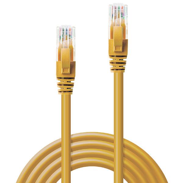 Lindy - Cavo patch - RJ-45 (M) a RJ-45 (M) - 3 m - UTP - CAT 6 - stampato, antiaggrovigliamento, bloccato - giallo