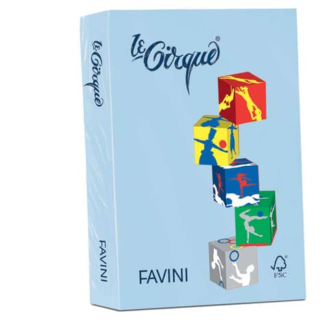 FAVINI HOME-OFFICE BASIC Le Cirque - Azure - A4 (210 x 297 mm) - 80 g/m² - 500 fogli carta comune
