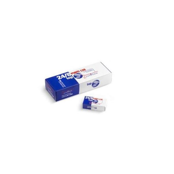Turikan Top 126 - Punti metallici - 24/8 - 8 mm - acciaio zincato - pacco da 10 x 1000
