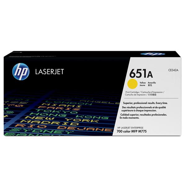 HP 651A - Giallo - originale - LaserJet - cartuccia toner (CE342A) - per Color LaserJet Enterprise MFP M775dn, MFP M775f, MFP M775z, MFP M775z+