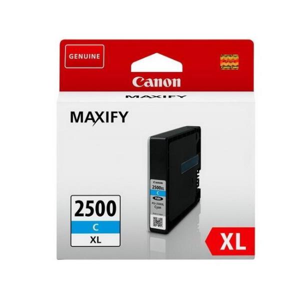 Canon PGI-2500XL C - 19.3 ml - Alta resa - ciano - originale - serbatoio inchiostro - per MAXIFY iB4050, iB4150, MB5050, MB5150, MB5155, MB5350, MB5450, MB5455