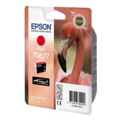 Epson T0877 - 11.4 ml - rosso - originale - blister - cartuccia d'inchiostro - per Stylus Photo R1900