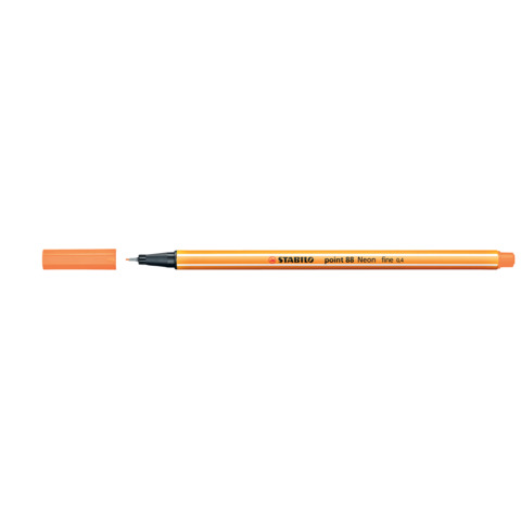 STABILO point 88 - Penna a punta sottile - arancione neon - 0.4 mm - fine