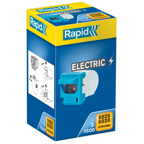 Rapid 5020 - Punti metallici - acciaio galvanizzato - con cartuccia - pacco da 2 x 1500 - per Supreme 5020e, 5025e