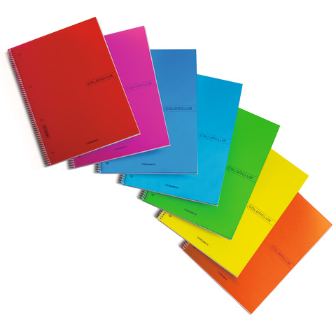 Blasetti Colorclub PPL - Taccuino - rilegatura a spirale - A4 - 70 fogli / 140 pagine - a righe - 4 fori - disponibile in colori assortiti - polipropilene (PP)