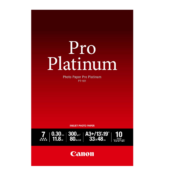 Canon Photo Paper Pro Platinum - A3 plus (329 x 423 mm) - 300 g/m² - 10 fogli carta fotografica - per PIXMA iP8720, IX6820, PRO-1, PRO-10, PRO-100, Pro9000, Pro9000 Mark II, Pro9500