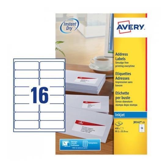 Avery - Bianco - 99.1 x 33.9 mm …
