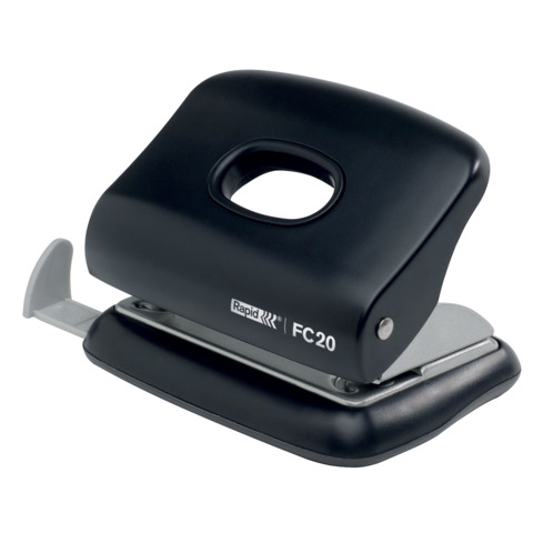 Rapid Fashion FC20 - Perforatore - 20 fogli - metallo, plastica ABS - nero
