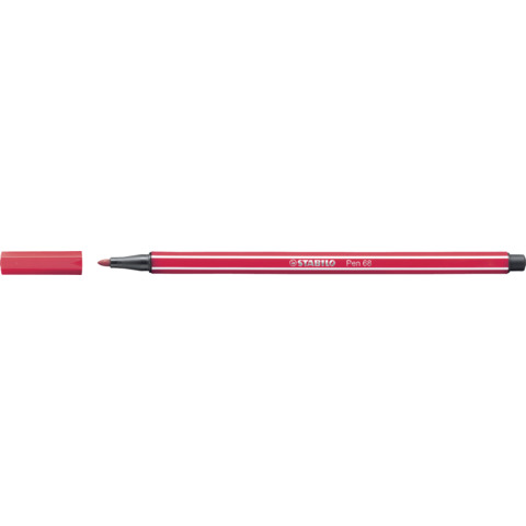STABILO Pen 68 - Penna punta in fibra - rosso scuro - inchiostro base acqua - 1 mm - medio