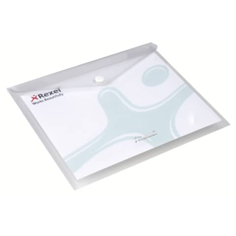 Rexel ICE Popper - Cartelletta portadocumenti - per A5 - trasparente (pacchetto di 5)