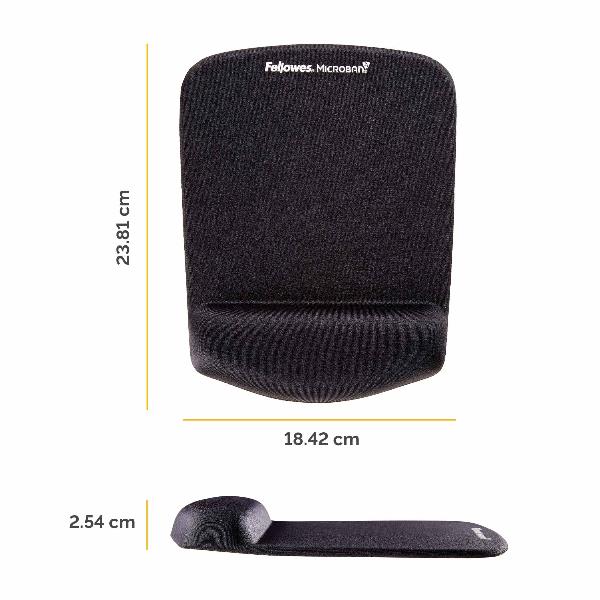 Fellowes PlushTouch - Tappetino per mouse con poggiapolso …