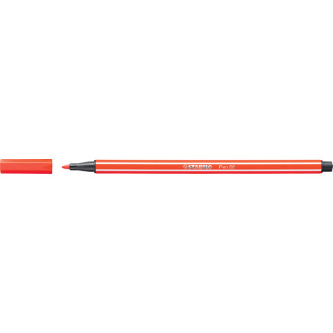 STABILO Pen 68 - Penna punta in fibra - rosso chiaro - inchiostro base acqua - 1 mm - medio