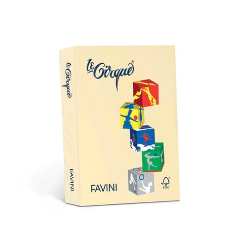 FAVINI Le Cirque tenui - Giallo - A4 (210 x 297 mm) - 160 g/m² - 250 fogli carta colorata