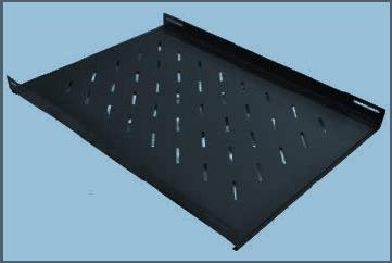 WP RACK - Mensola rack - nero, RAL 9005 - 1U - 19"