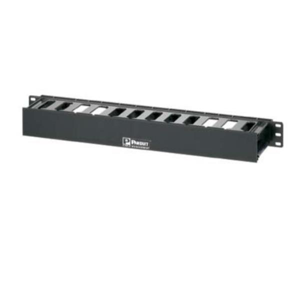 Panduit PatchLink Horizontal Cable Manager - Pannello gestione cavi - nero - 1U - 19"