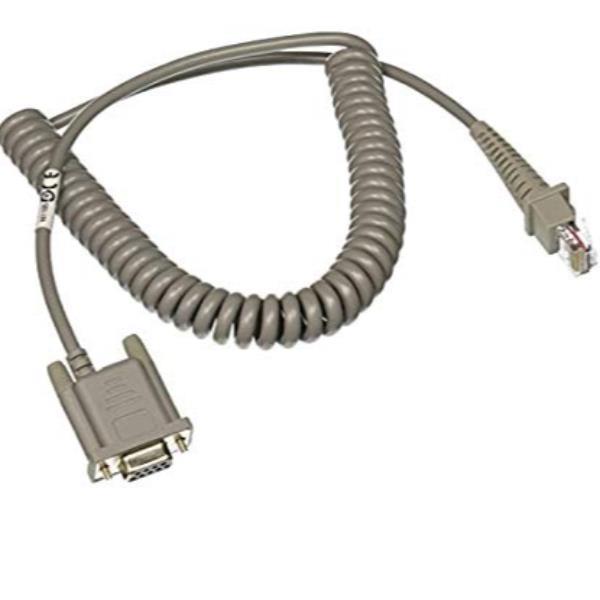 Datalogic CAB-408 - Cavo seriale - DB-9 (F) - 2.9 m - avvolto a spirale - per Catcher; Dragon; FireScan; Gryphon; Heron; Heron G; Lynx; Touch 65, 90