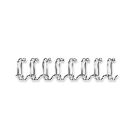 Fellowes - 6 mm - 34 anelli - A4 (210 x 297 mm) - 35 fogli - argento - 100 pezzi filo per rilegatura - per Fellowes Galaxy 500, Galaxy E, Galaxy Wire, Pulsar 300, Quasar 130, Starlet 90