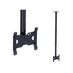 Multibrackets MB5453 - Kit montaggio (montaggio a soffitto, piastra di interfaccia, palo telescopico) - per pannello piatto - acciaio - nero - dimensione schermo: 10"-32" - installabile a soffitto