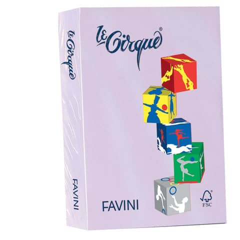 FAVINI HOME-OFFICE BASIC Le Cirque - Lilla - A4 (210 x 297 mm) - 80 g/m² - 500 fogli carta comune