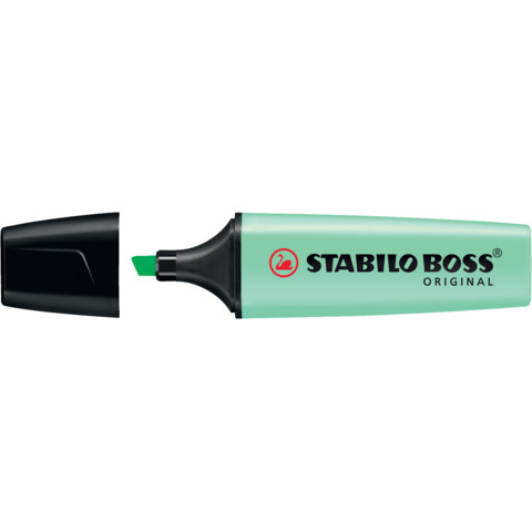 STABILO BOSS ORIGINAL - Evidenziatore - allusione pastello di menta - inchiostro base acqua - 2-5 mm