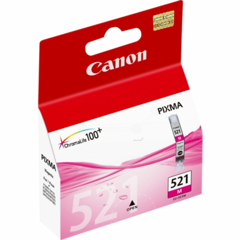 Canon CLI-521M - 9 ml - magenta - originale - serbatoio inchiostro - per PIXMA iP3600, iP4700, MP540, MP550, MP560, MP620, MP630, MP640, MP980, MP990, MX860, MX870