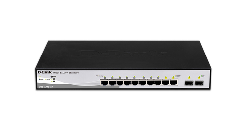 D-Link Smart+ DGS-1210-10 - Switch - gestito - 8 x 10/100/1000 + 2 x SFP - desktop, montabile su rack
