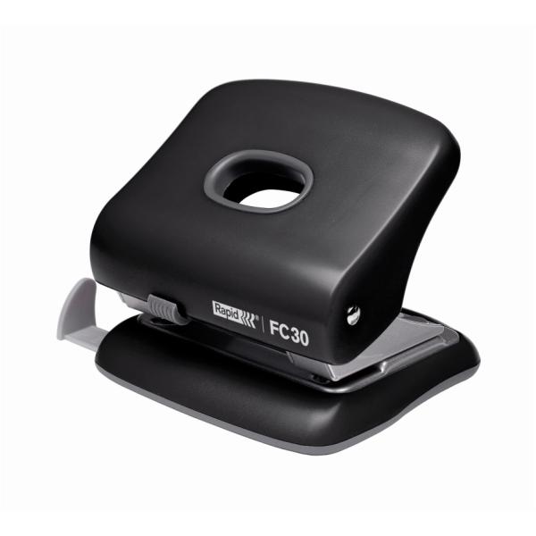 Rapid Fashion FC30 - Perforatore - 30 fogli / 3 mm - metallo, plastica ABS - nero