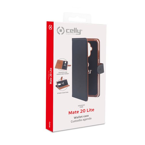 Celly Wally WALLY793 - Flip cover per cellulare - plastica, similpelle - per Huawei Mate 20 Lite
