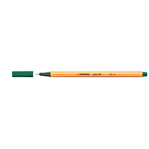 STABILO point 88 - Penna a punta sottile - verde pino - 0.4 mm