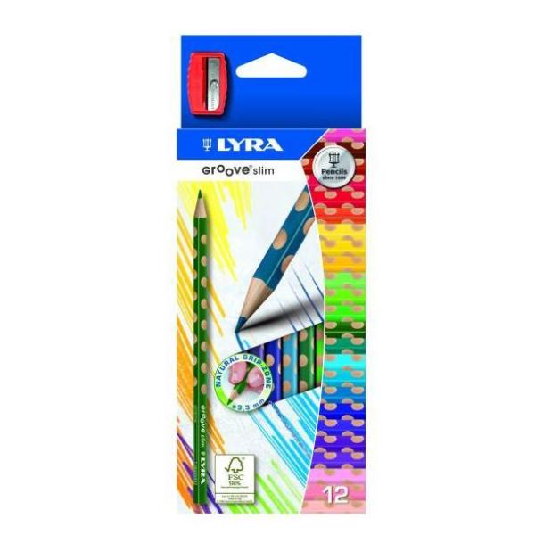 LYRA Groove Slim - Pastello colorato - 3.3 mm (pacchetto di 12)