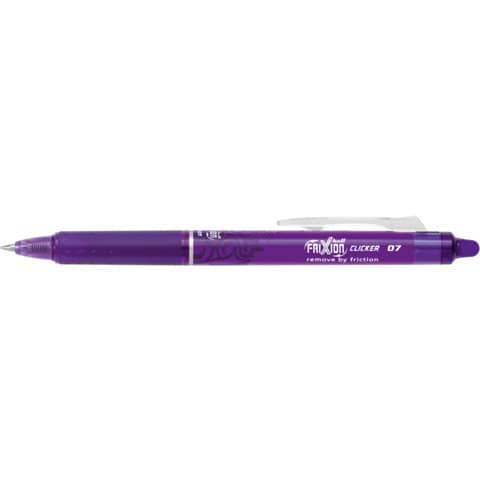 Pilot FriXion Ball Clicker - Penna a sfera - non permanente - viola - inchiostro in gel sensibile al calore - 0.7 mm - medio - retrattile - con gomma