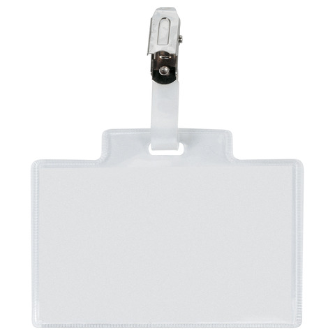SEI PASS 3M - Badge per il nome - per 95 x 60 mm - clip - trasparente (pacchetto di 100)