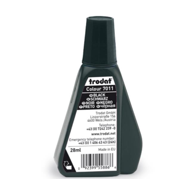 Trodat 7011 - Inchiostro per timbro - nero - 28 ml