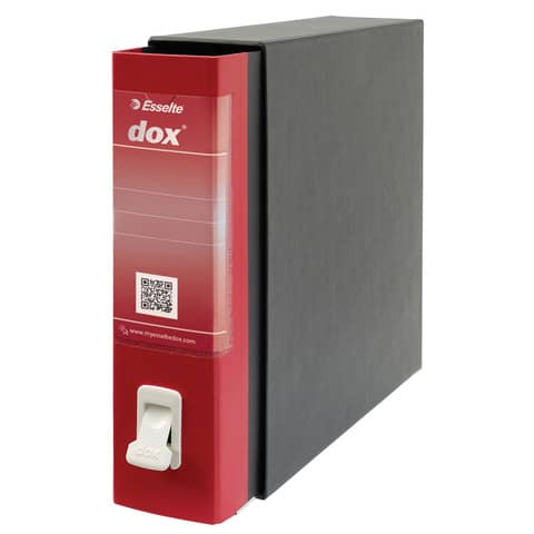 Rexel Dox Box 2 - Cartellina con meccanismo a leva - larghezza dorsale 80 mm - per A4, A4 Plus - rosso