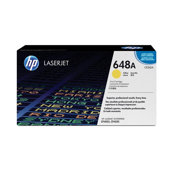 HP 648A - Giallo - originale - LaserJet - cartuccia toner (CE262A) - per Color LaserJet Enterprise CP4025dn, CP4025n, CP4525dn, CP4525n, CP4525xh