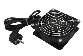 WP RACK - Ventola supporto - 230 V c.a. V - 120 mm - nero, RAL 9005