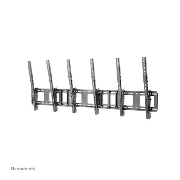 Neomounts NS-WMB300P - Staffa - per 3 schermi LCD - nero - dimensione schermo: 40"-52" - installabile a parete